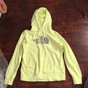 Neon yellow North Face sweatshirt